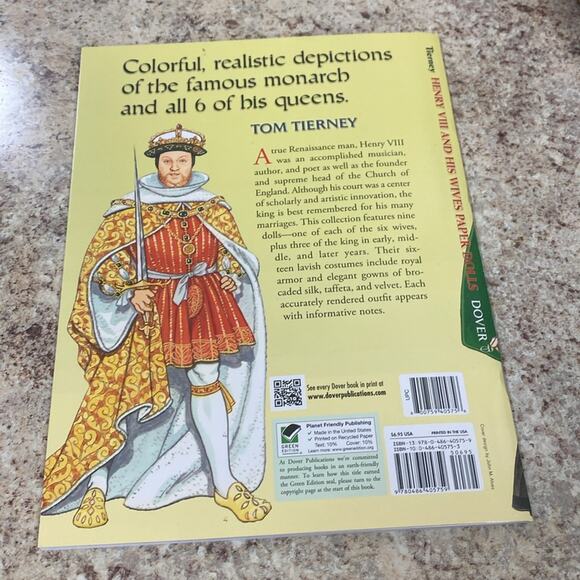 Vintage Henry VIII and his Wives paper dolls by Tom Tierney - Picture 2 of 3